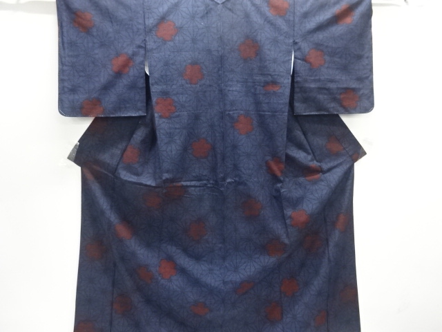 JAPANESE KIMONO / TSUMUGI / UNUSED / WOVEN ASANOHA